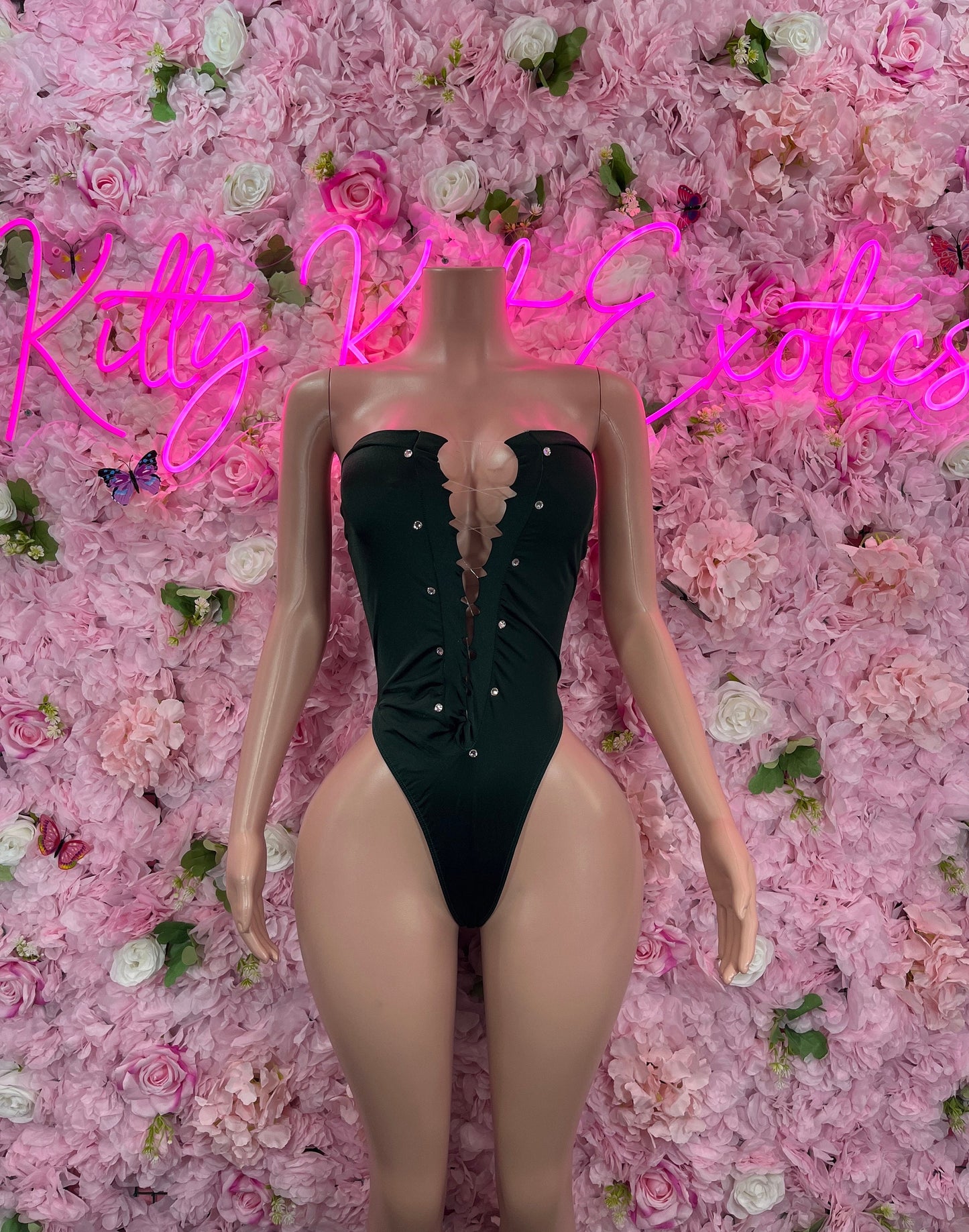 Exotic DancewearOne-Piece Black Bodysuit  Exotic Dancewear for Performers, Raves, or Night Out | Bottle girl Outfits