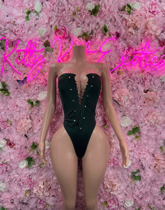 Exotic DancewearOne-Piece Black Bodysuit  Exotic Dancewear for Performers, Raves, or Night Out | Bottle girl Outfits