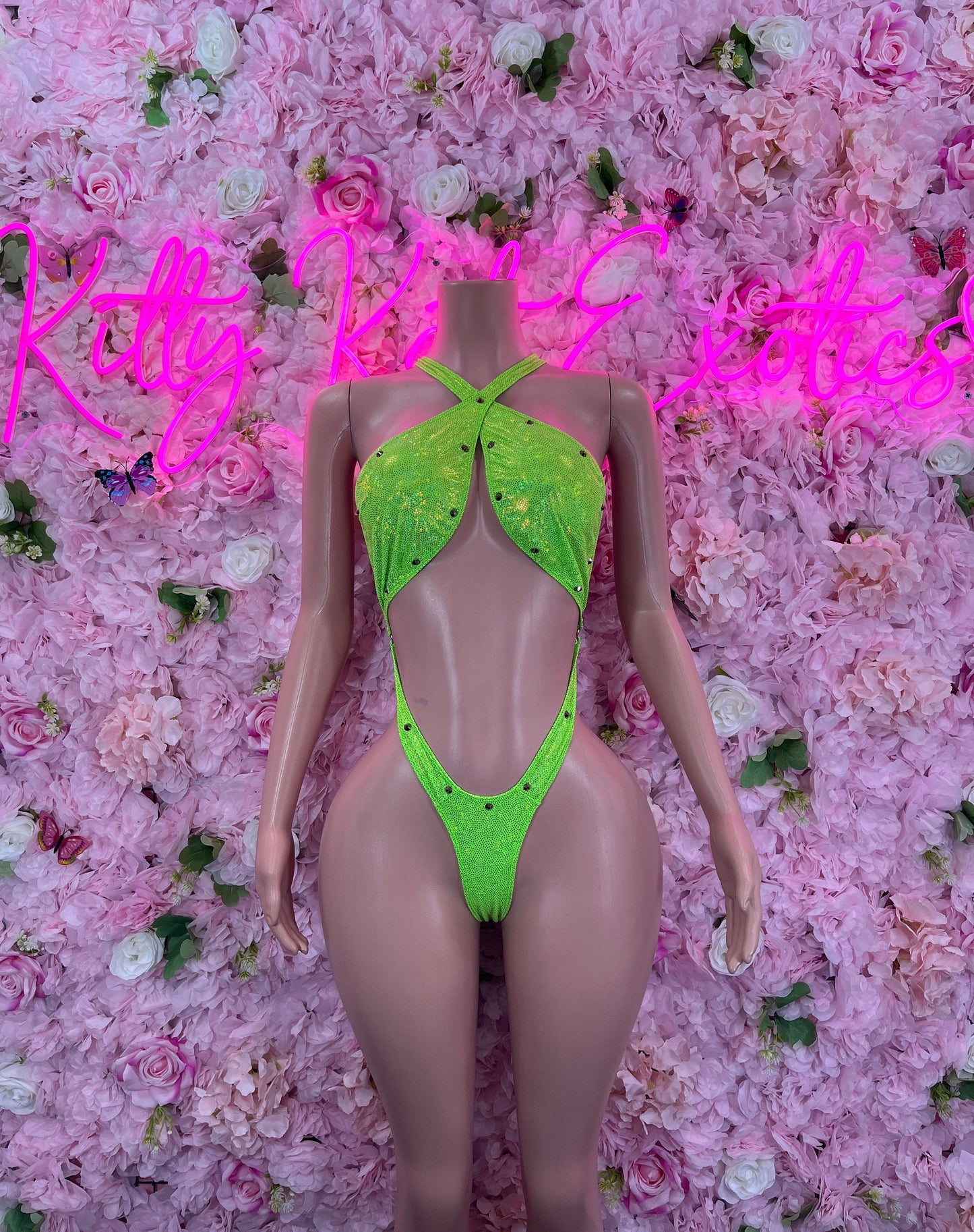 Exotic DancewearOne Piece Green