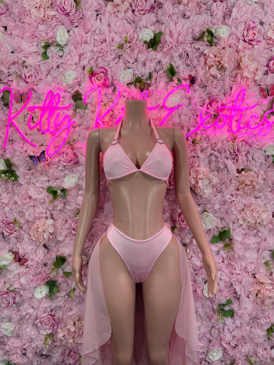 Two Piece Pink Flare