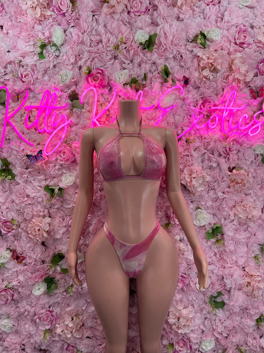 Two-Piece Pink Fade Bikini  Cute Swimsuit Set for Beach, Pool, or Vacation | Stylish and Flattering Swimwear