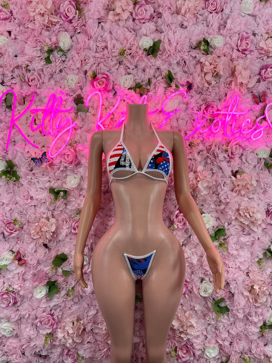 Two-Piece USA Bikini  Patriotic Swimsuit for Beach, Pool Parties, or Summer Fun | Stylish and Comfortable Swimwear