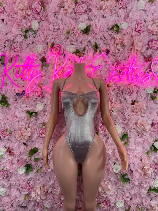 Exotic DancewearOne Piece Silver