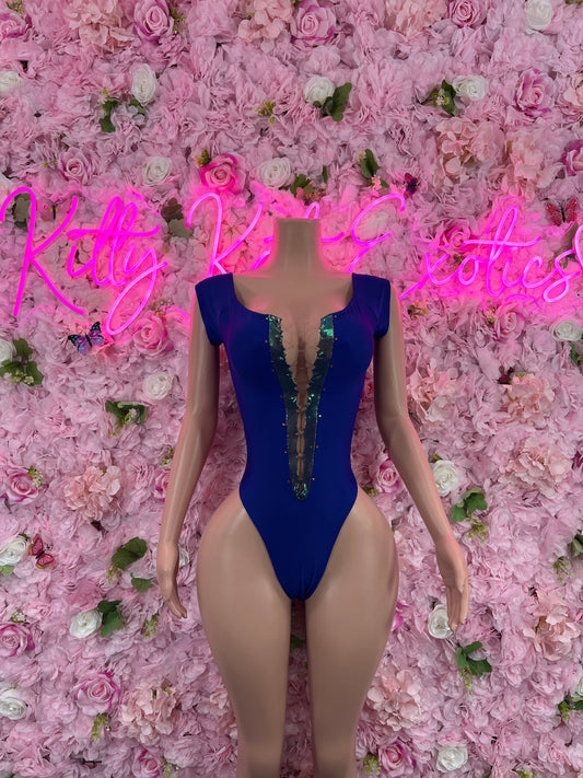 Exotic DancewearOne Piece Royal Blue