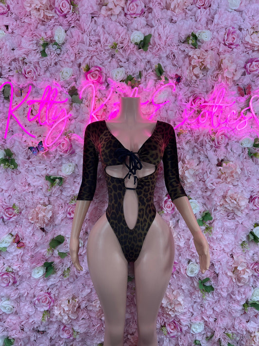 One  Piece Bodysuit Leopard  Sexy Outfit for Parties, Animal Print, Clubwear, or Festivals |  Exotic DancewearOne Piece Leopard