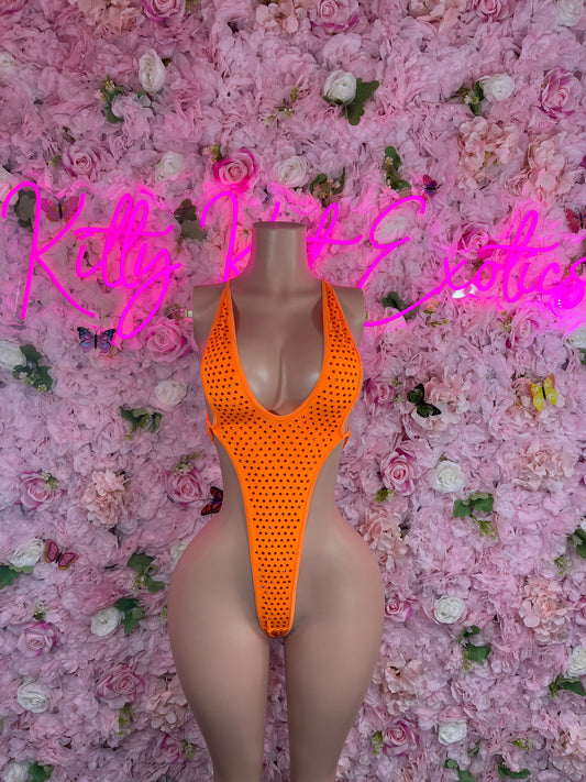Exotic DancewearOne Piece Orange