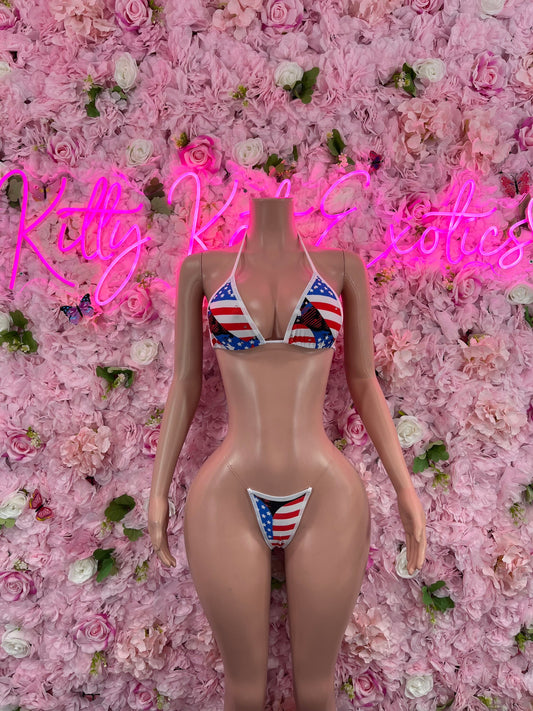 Two-Piece USA Bikini  Patriotic Swimsuit for Beach, Pool Parties, or Summer Fun | Stylish and Comfortable Swimwear