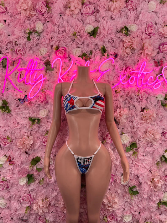 Two-Piece USA Bikini  Patriotic Swimsuit for Beach, Pool Parties, or Summer Fun | Stylish and Comfortable Swimwear