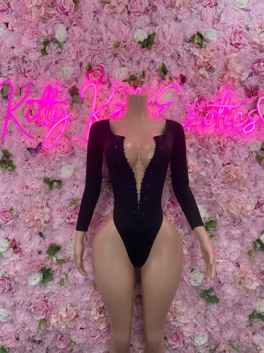 Exotic DancewearOne-Piece Black Bodysuit  Exotic Dancewear for Performers, Raves, or Night Out | Bottle girl Outfits