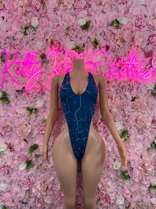 Exotic DancewearOne Piece Blue