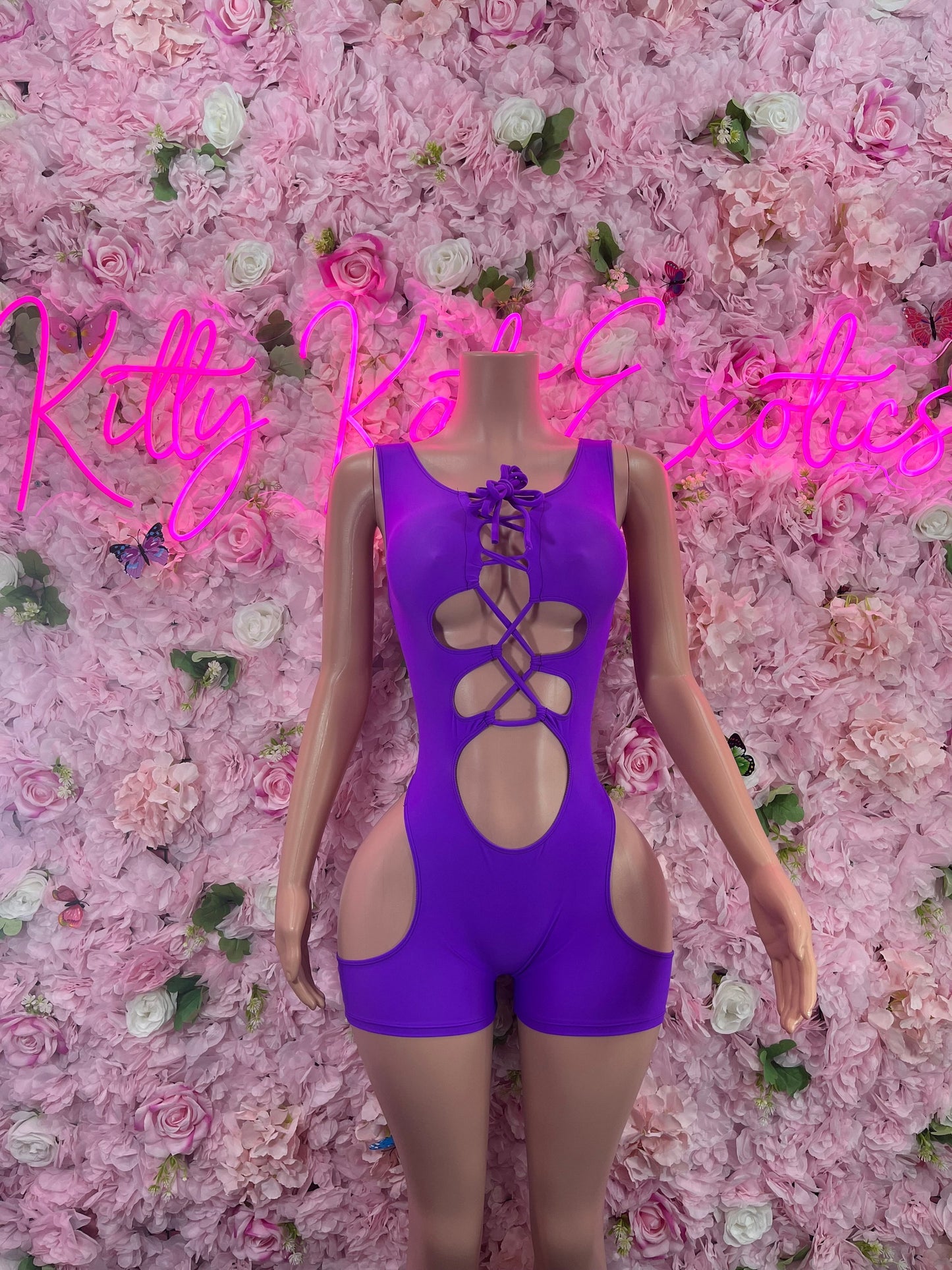 New Years Bottle girl One Piece Purple Bodysuit Bartender Outfit Startender One Piece Purple