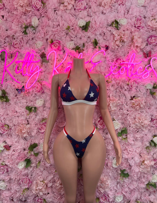 Two-Piece USA Bikini  Patriotic Swimsuit for Beach, Pool Parties, or Summer Fun | Stylish and Comfortable Swimwear