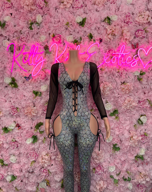 New Years Bottle Girl One Piece Metallic