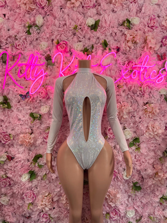 Bottlegirl One Piece Silver Bodysuit Ravewear Festival wearStartender One Piece Silver