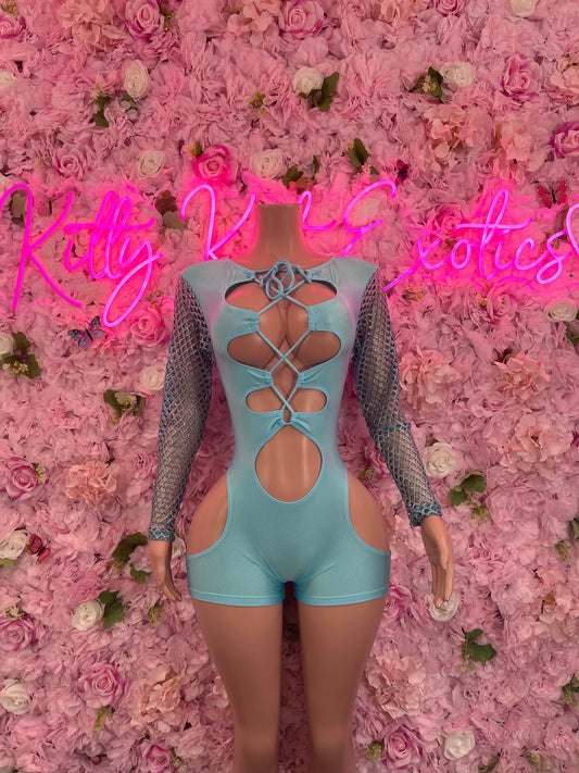 Bottlegirl One Piece Tiffany Blue Bartender Outfit Dancewear