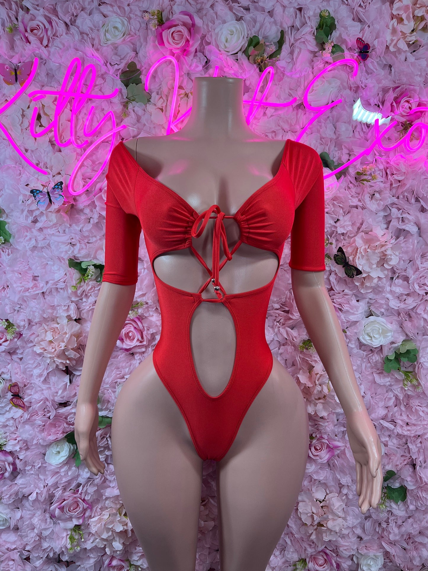 Exotic DancewearOne Piece Red