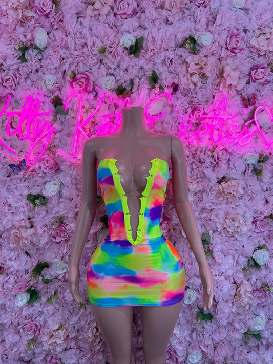 Festival One Piece Multicolor Dress Women's Clothing