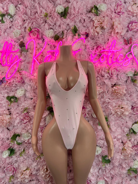 Exotic DancewearOne Piece Pink Bodysuit
