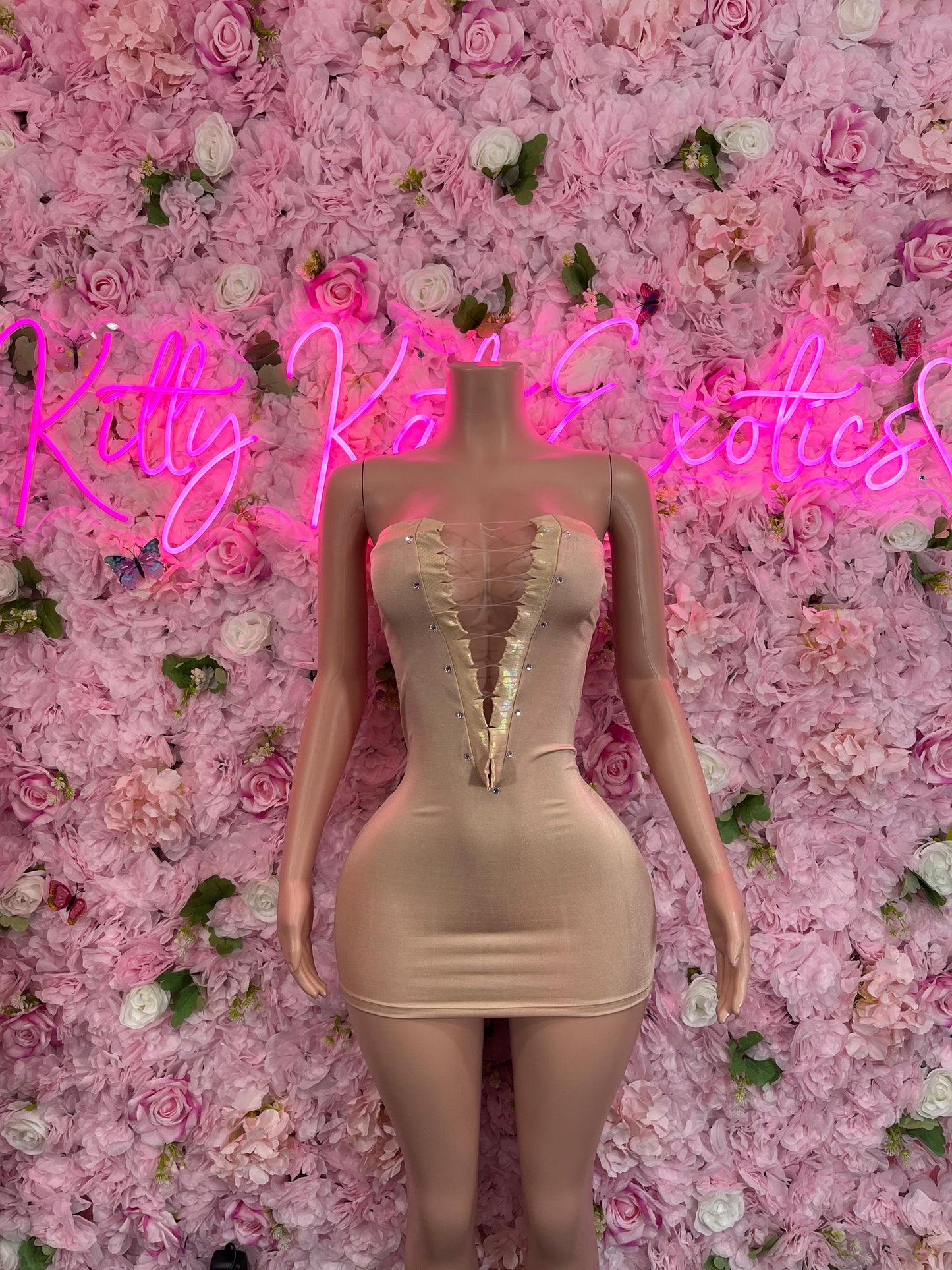 Dress Nude  Soft and Elegant Party, Evening, or Casual Wear | Luxurious Women's Fashion Womens Clothing