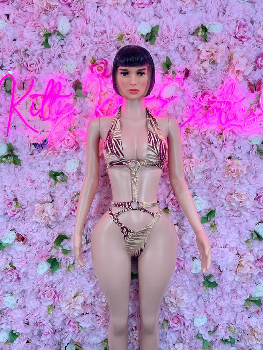 Exotic DancewearOne  Piece Bodysuit Leopard  Sexy Outfit for Parties, Animal Print, Clubwear, or Festivals |  Exotic Dancewear