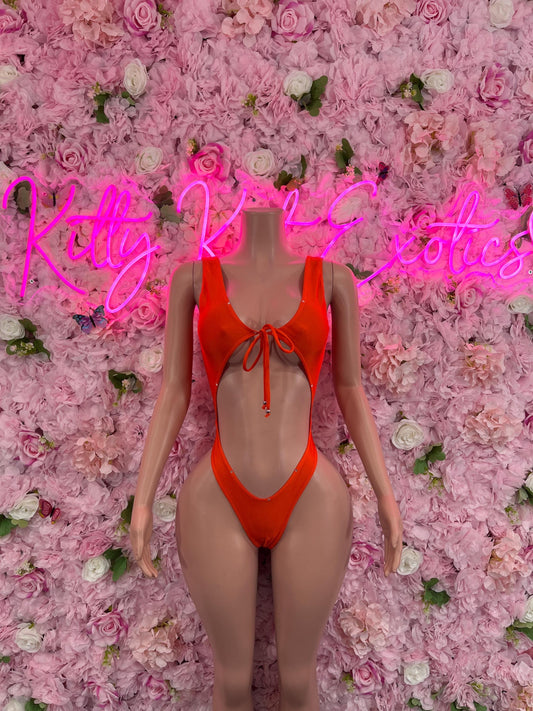 Exotic DancewearOne Piece Orange