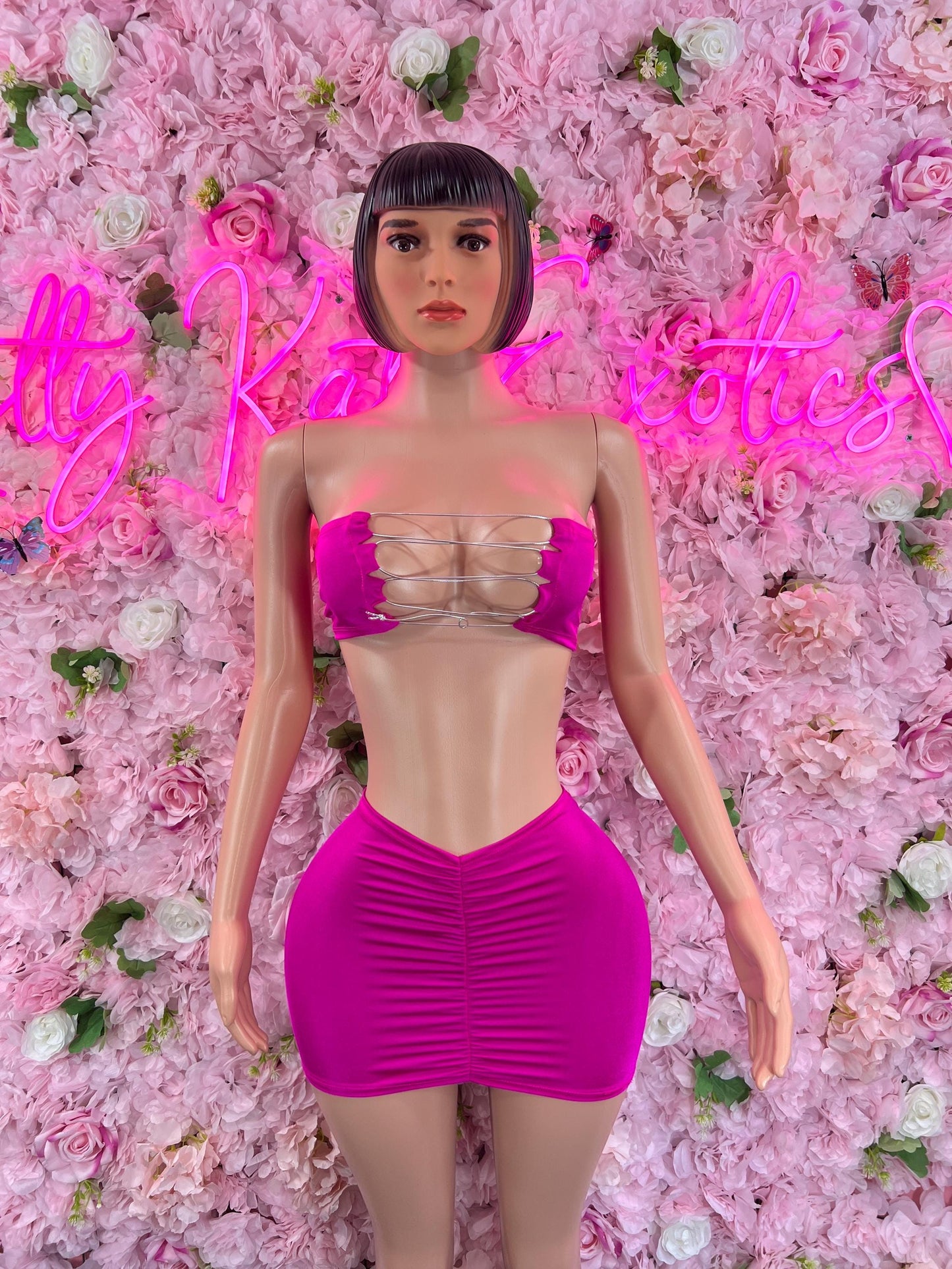 Two Piece Skirt Set  Pink