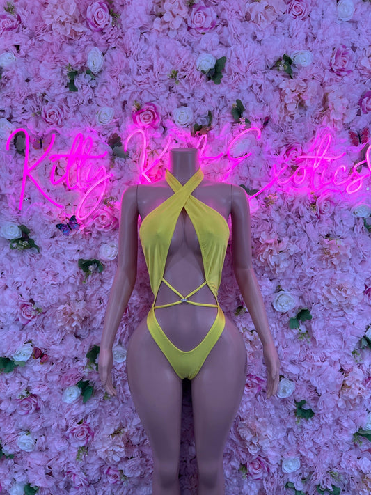 Exotic DancewearOne Piece Yellow