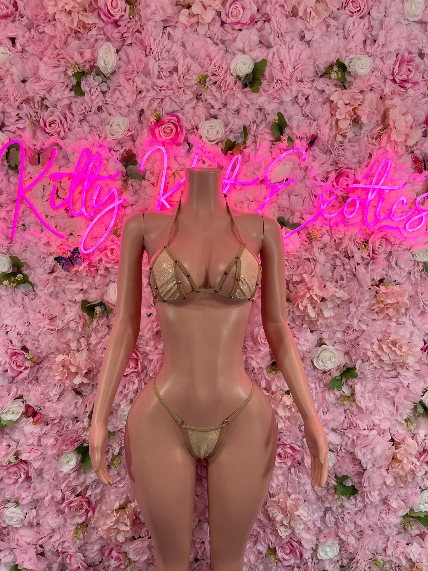 Two Piece Nude Bikini  Dancewear