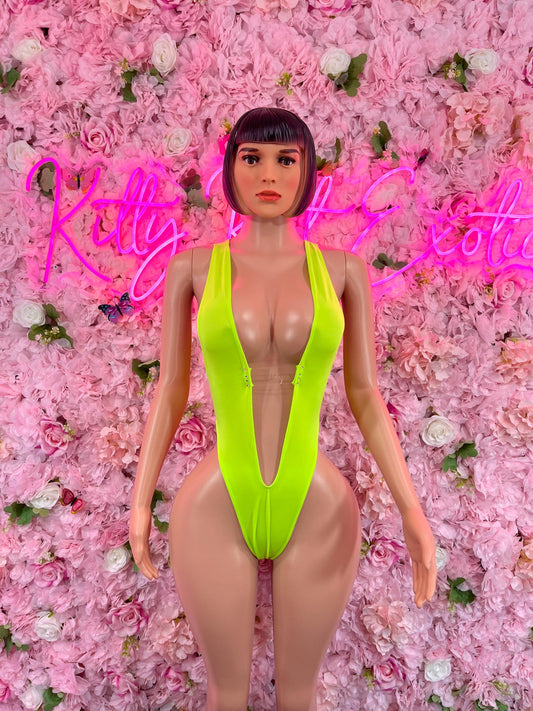 Exotic DancewearOne Piece Green Bodysuit