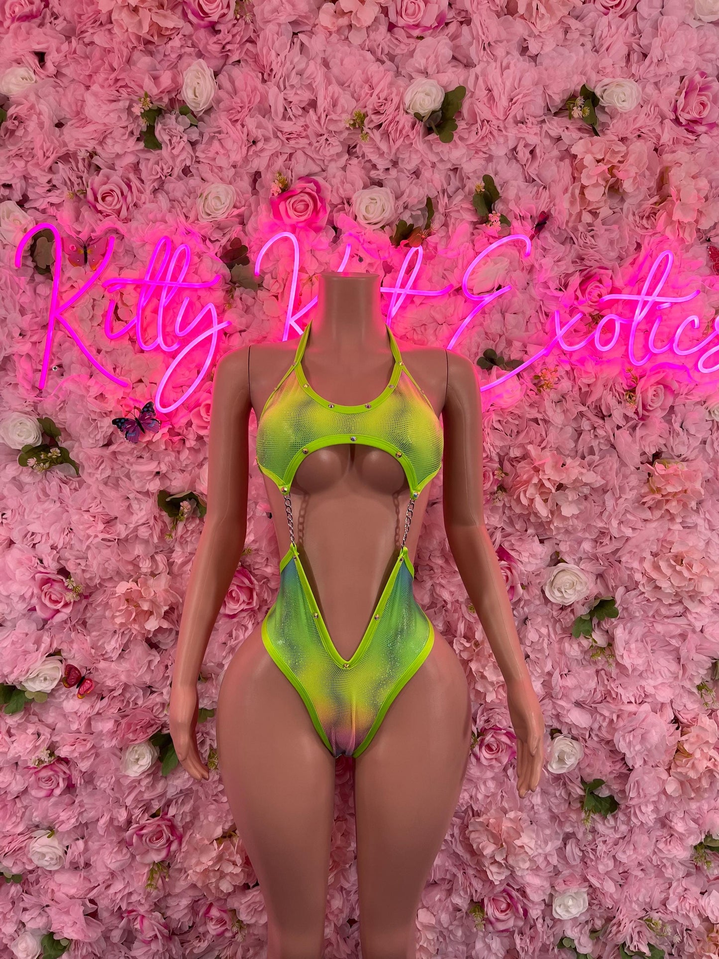 Exotic DancewearOne Piece Multicolor Bodysuit