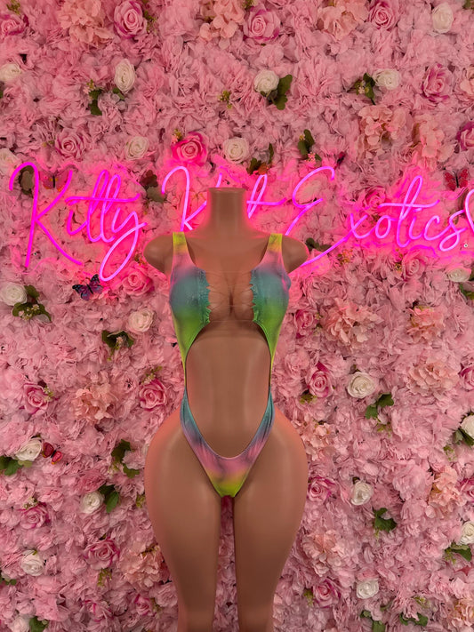 Exotic DancewearOne Piece Multicolor Dancewear