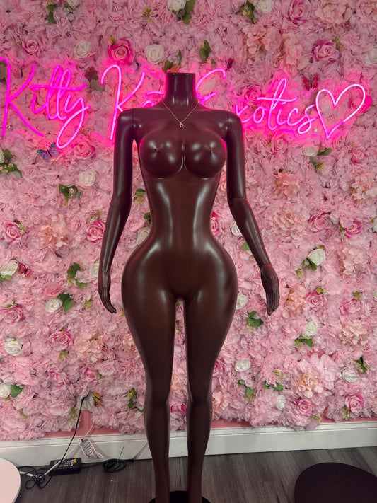 Custom BBL ‘Ebony Mannequin with Arms & Stand (Package #3)  Fast 3-Day Shipping | Premium Display Mannequin
