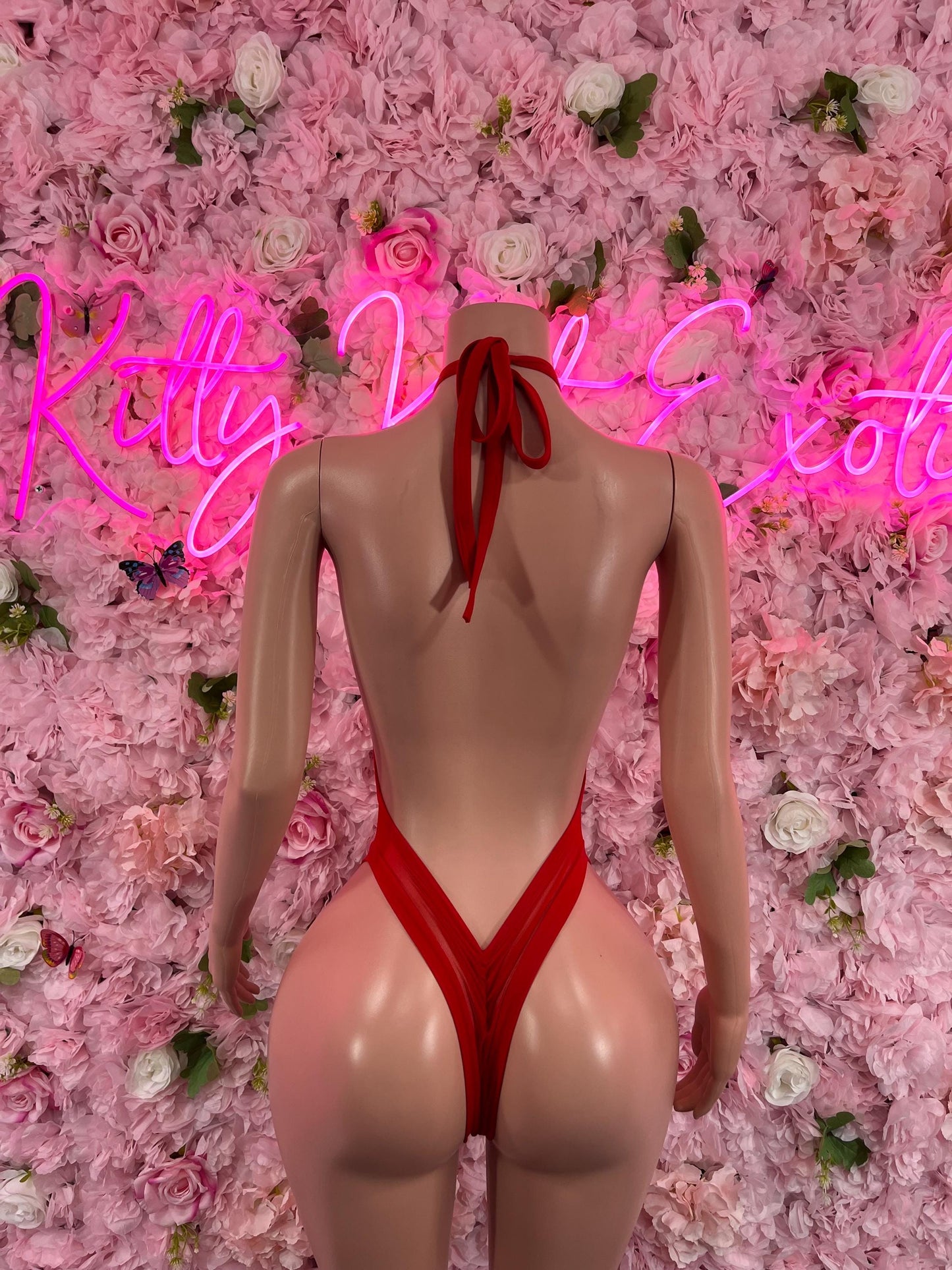 One Piece Bodysuit Red Ravewear Festival wear