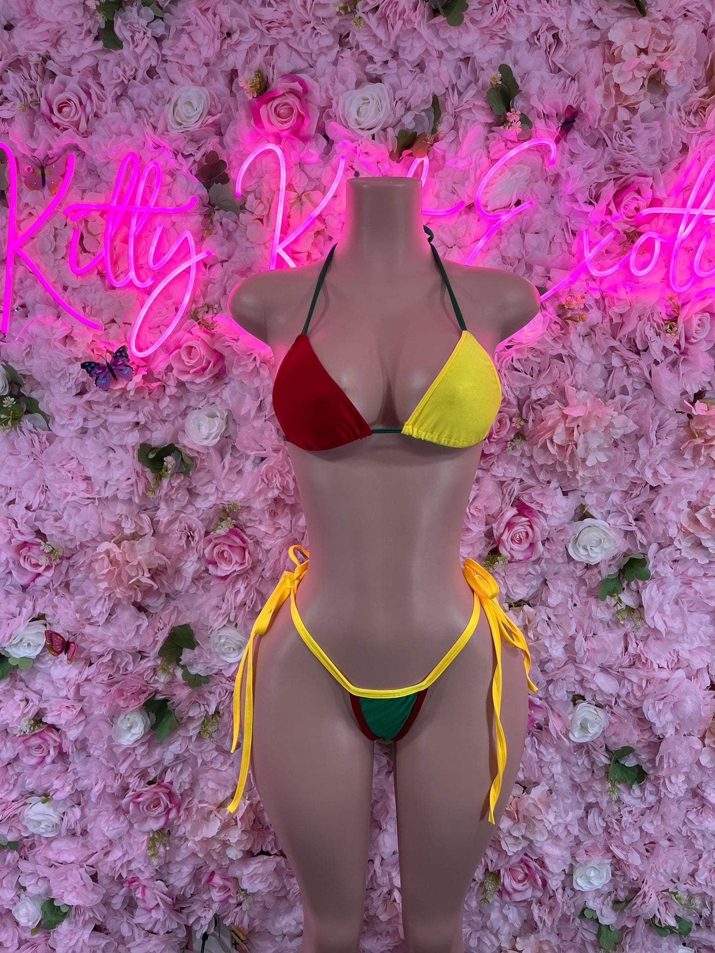 Two Piece Bolivian Flag Bikini Festival Wear