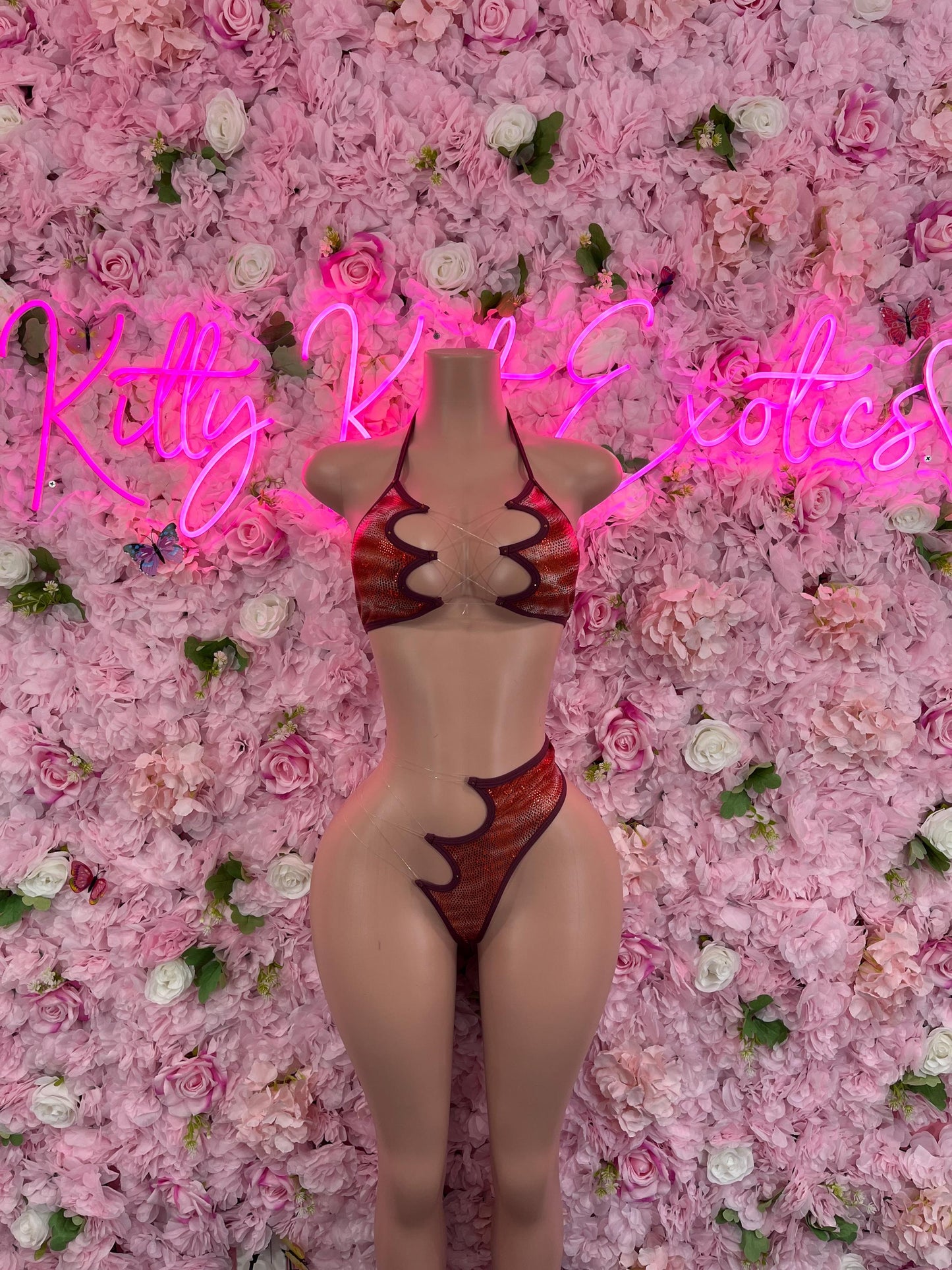 Two Piece Amber Metallic Bikini