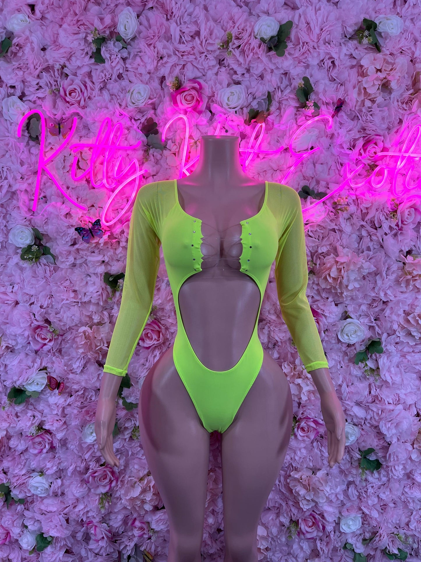 Exotic DancewearOne Piece Green Bodysuit Dancewear Festivalwear