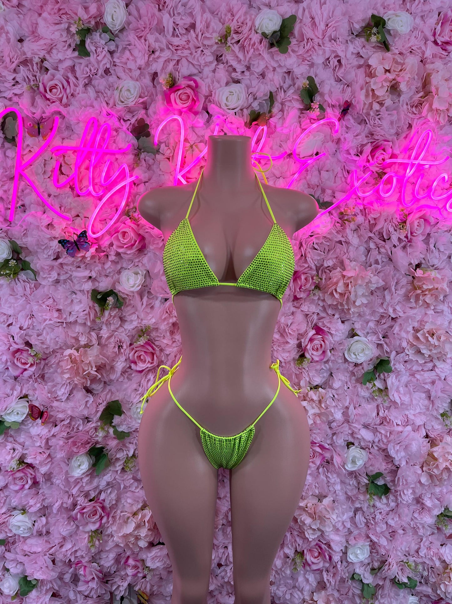 Two Piece Green Bikini Dancewear Festivalwear