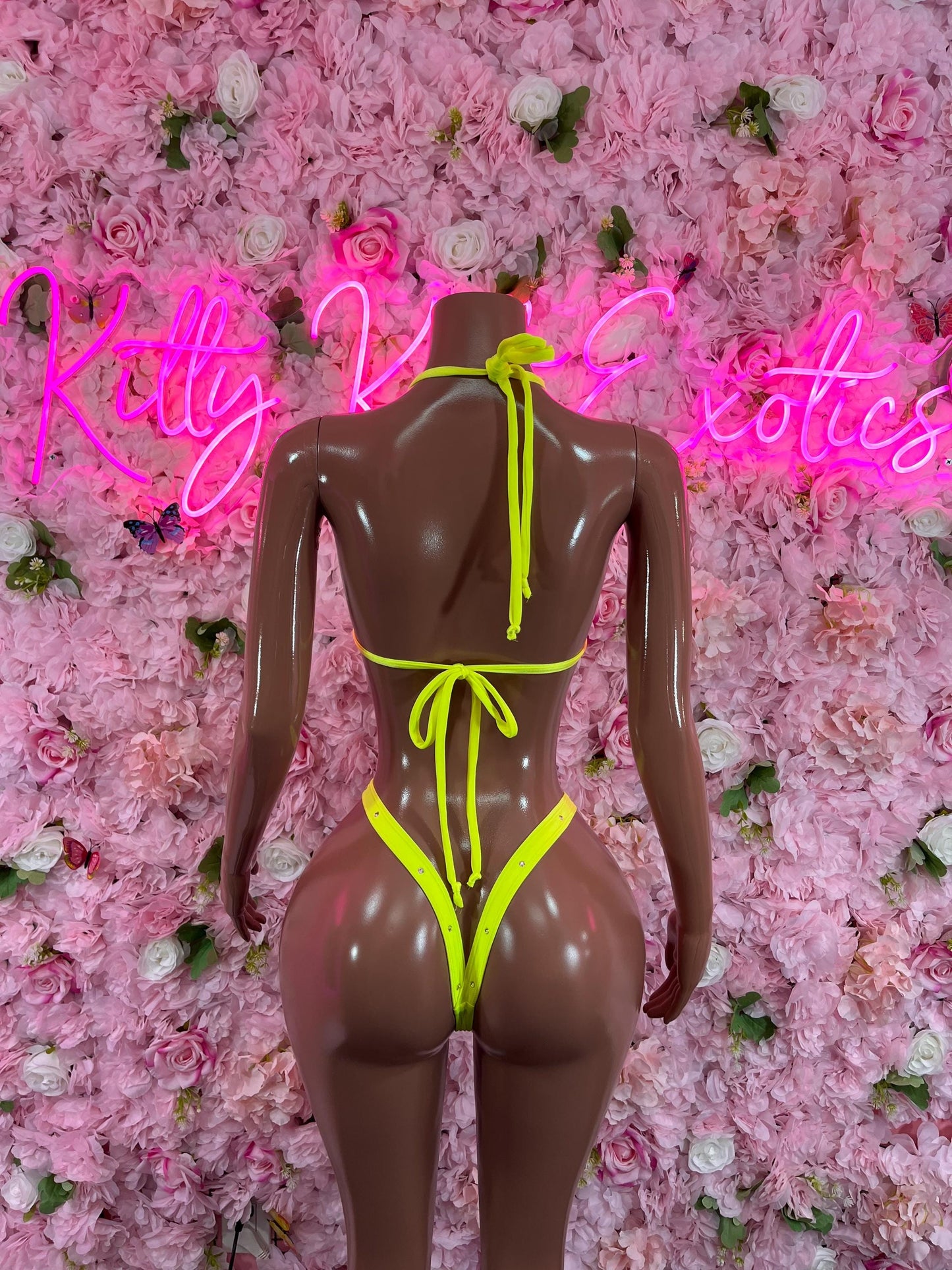 Two Piece Yellow Bikini Dancewear Festival wear