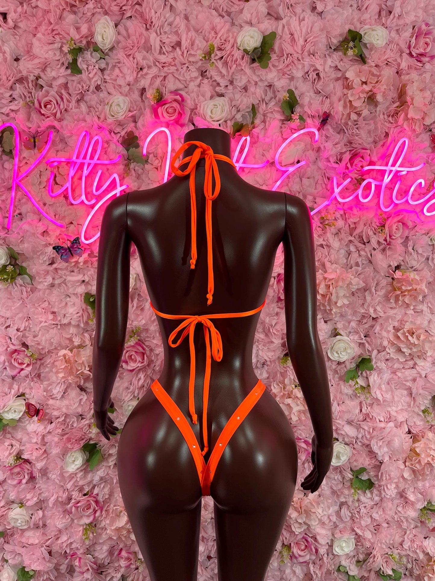 Two Piece Orange  Bikini Dancewear Festivalwear