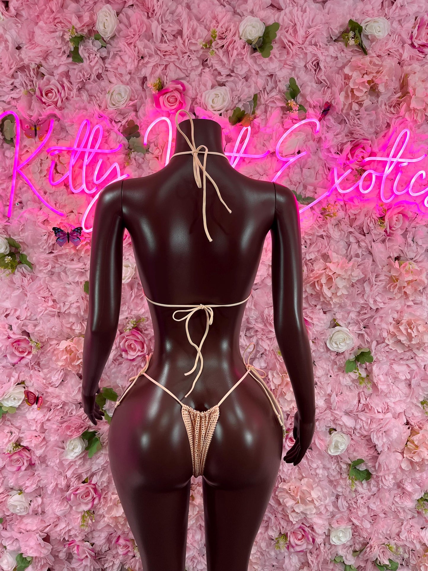 Two Piece Bikini Gold Rhinestone Dancewear Festival wear