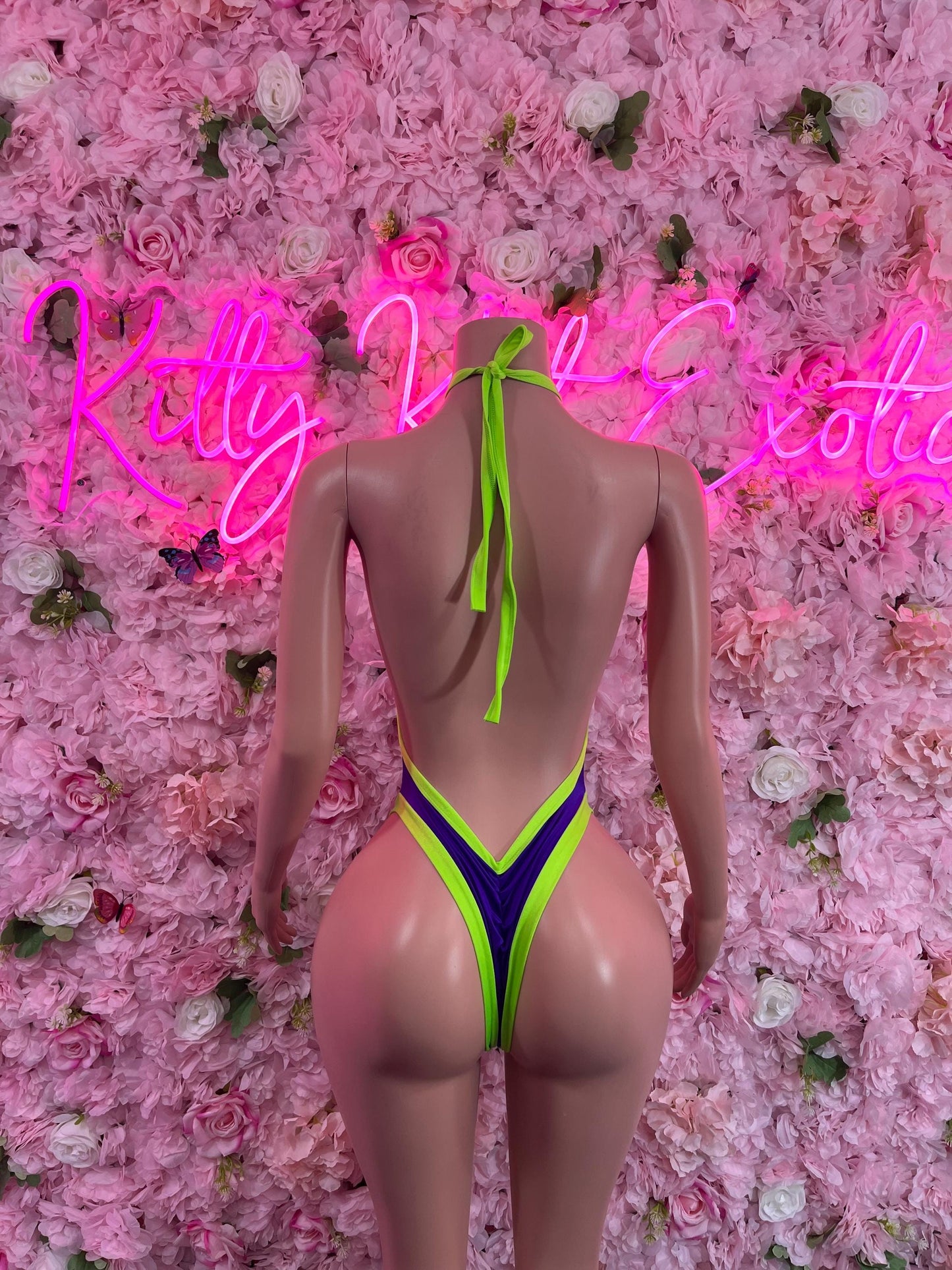 One Piece Bodysuit Purple Green Ravewear Festival wear