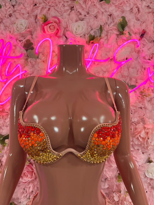 Ravewear Custom Bra “Multicolor Gems Dancewear Ravewear Top