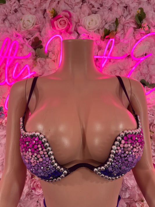 Ravewear Custom Bra “Multicolor Gems Dancewear Ravewear Top