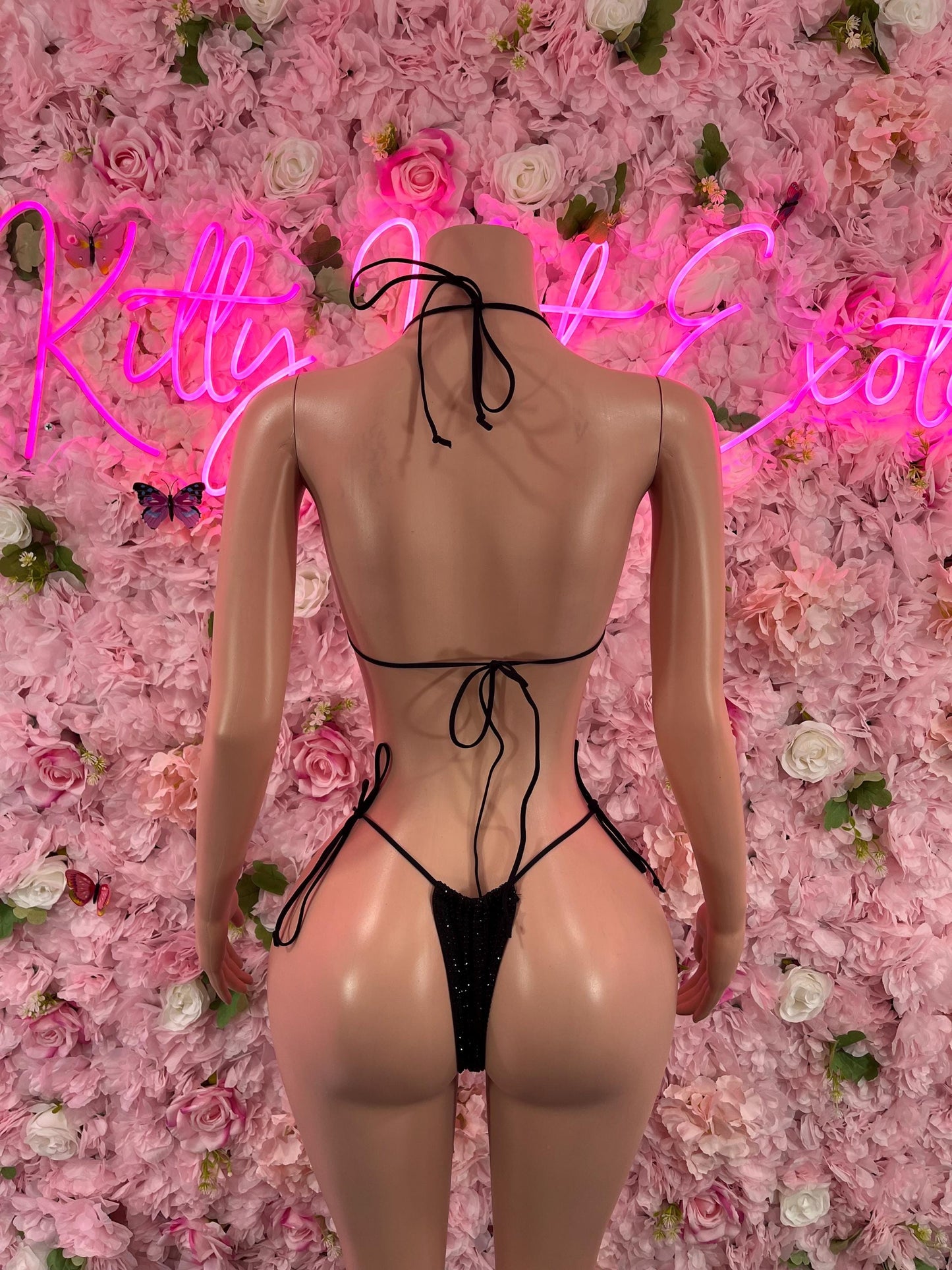 Two Piece Black Bikini Beachwear Swimwear Summer