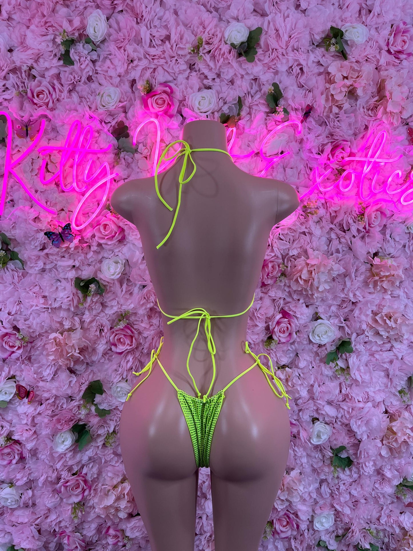 Two Piece Green Bikini Dancewear Festivalwear