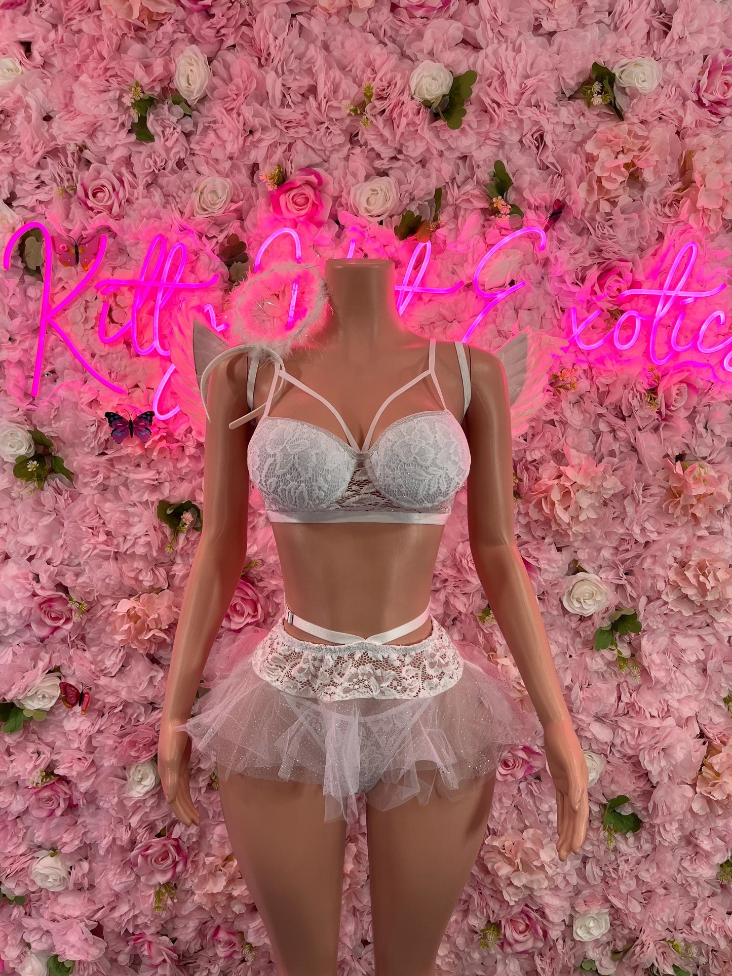 Halloween Costume “Angel  - All Accessories Shown Included Rave Clothing Festival wear