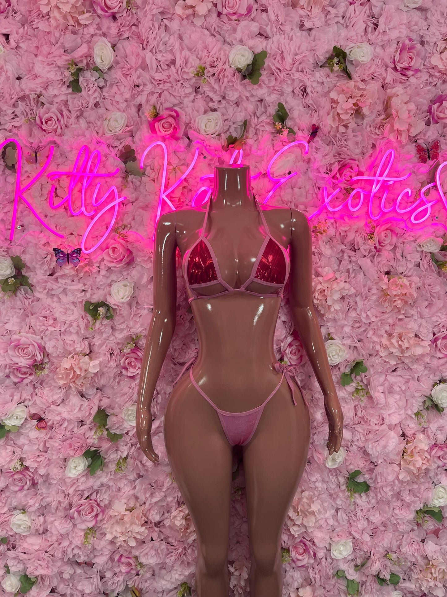 Flirty Two-Piece Swimwear Set in Pretty Pink Hue