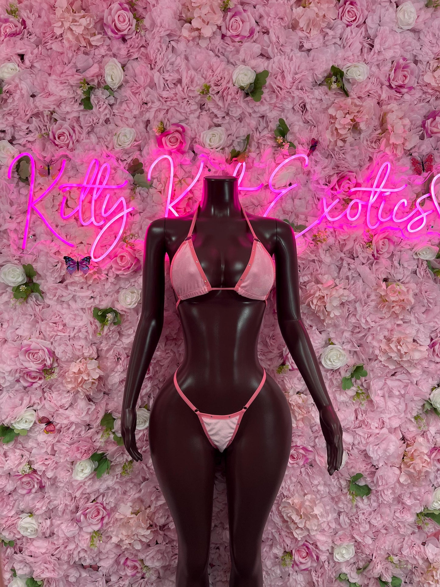 Two Piece Bikini Pink Dancewear Swimwear Beachwear