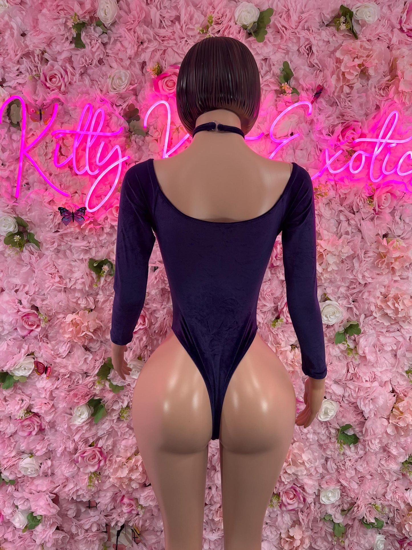 Exotic DancewearOne Piece Purple Bodysuit Bartender Bottlegirl Outfit