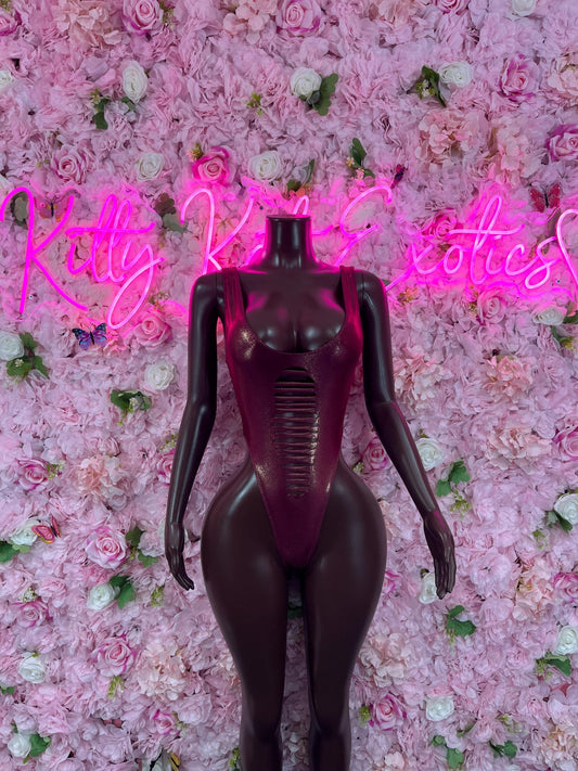 Exotic DancewearOne Piece Bodysuit  Purple Dancewear Bottlegirl Outfit Clubwear